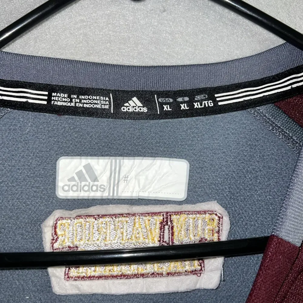 Adidas‎ Men's Long Sleeve Sun Warriors Baseball Jersey Burgundy XL